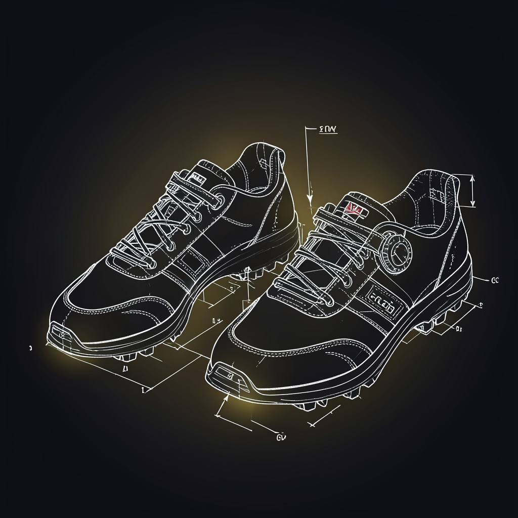 A pair of sleek cycling shoes with ratchet closures, shown against a dark gradient background with subtle golden highlights.
