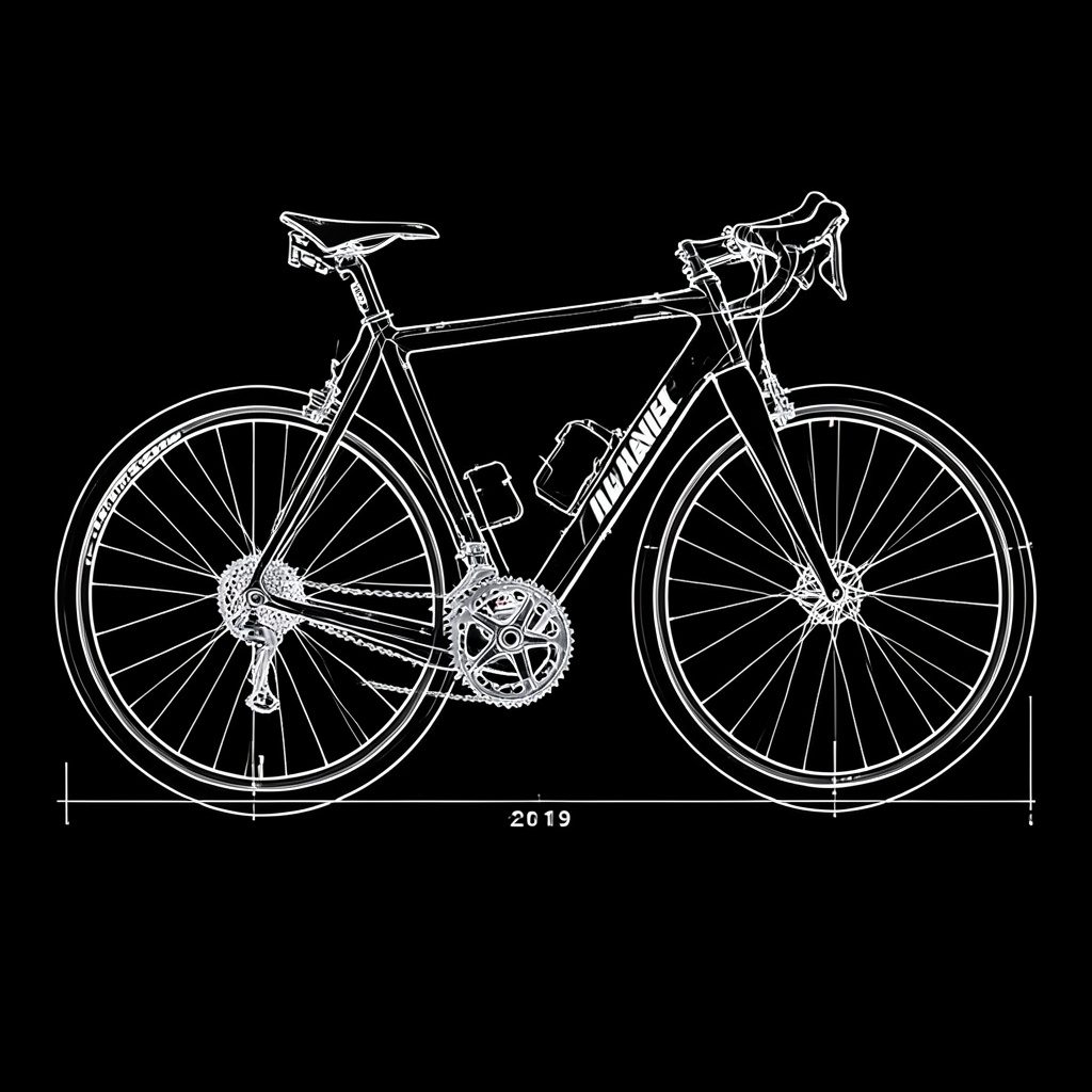 Road bike with carbon frame and drop handlebars shown against a plain dark background