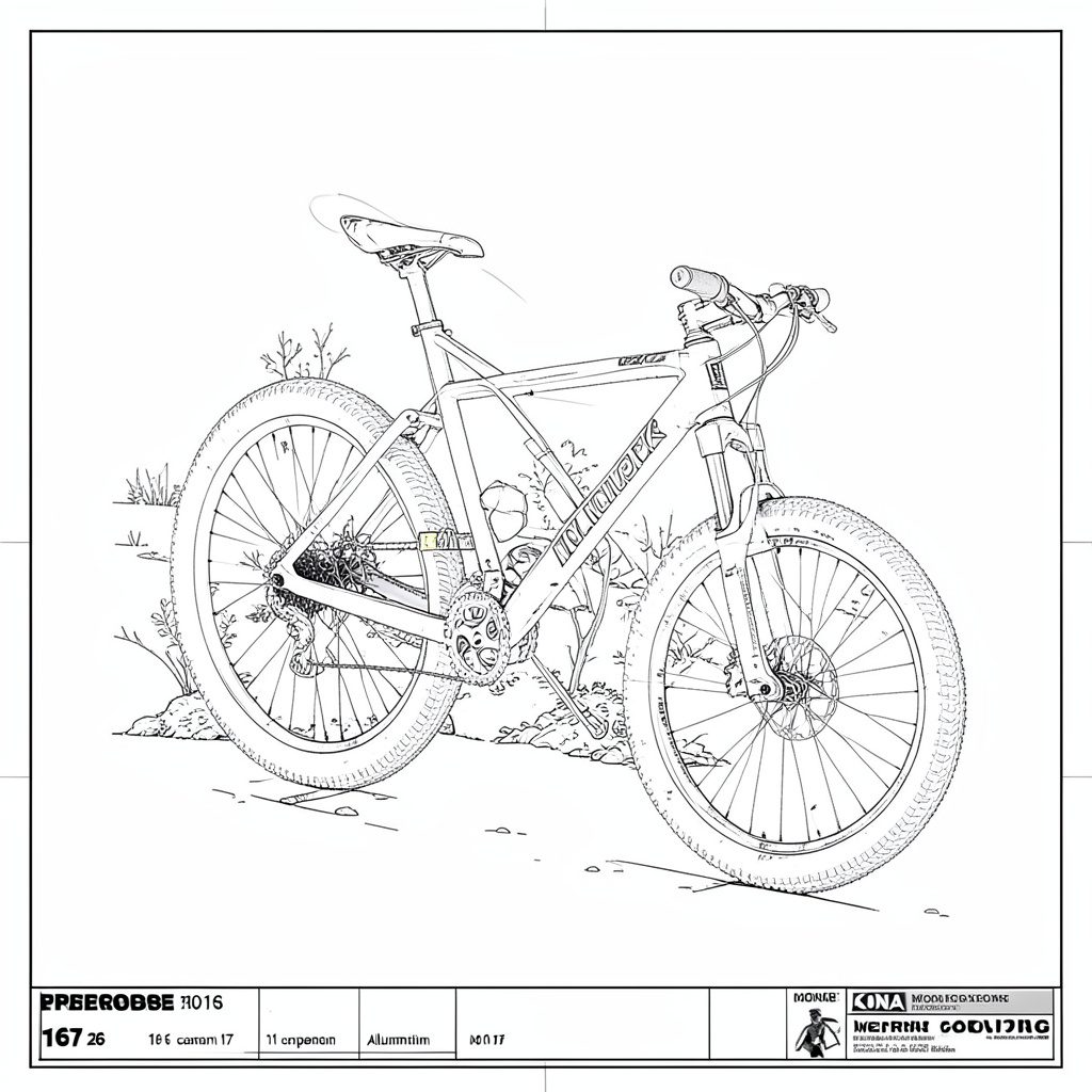 Mountain bike with aluminium frame shown against a plain dark background